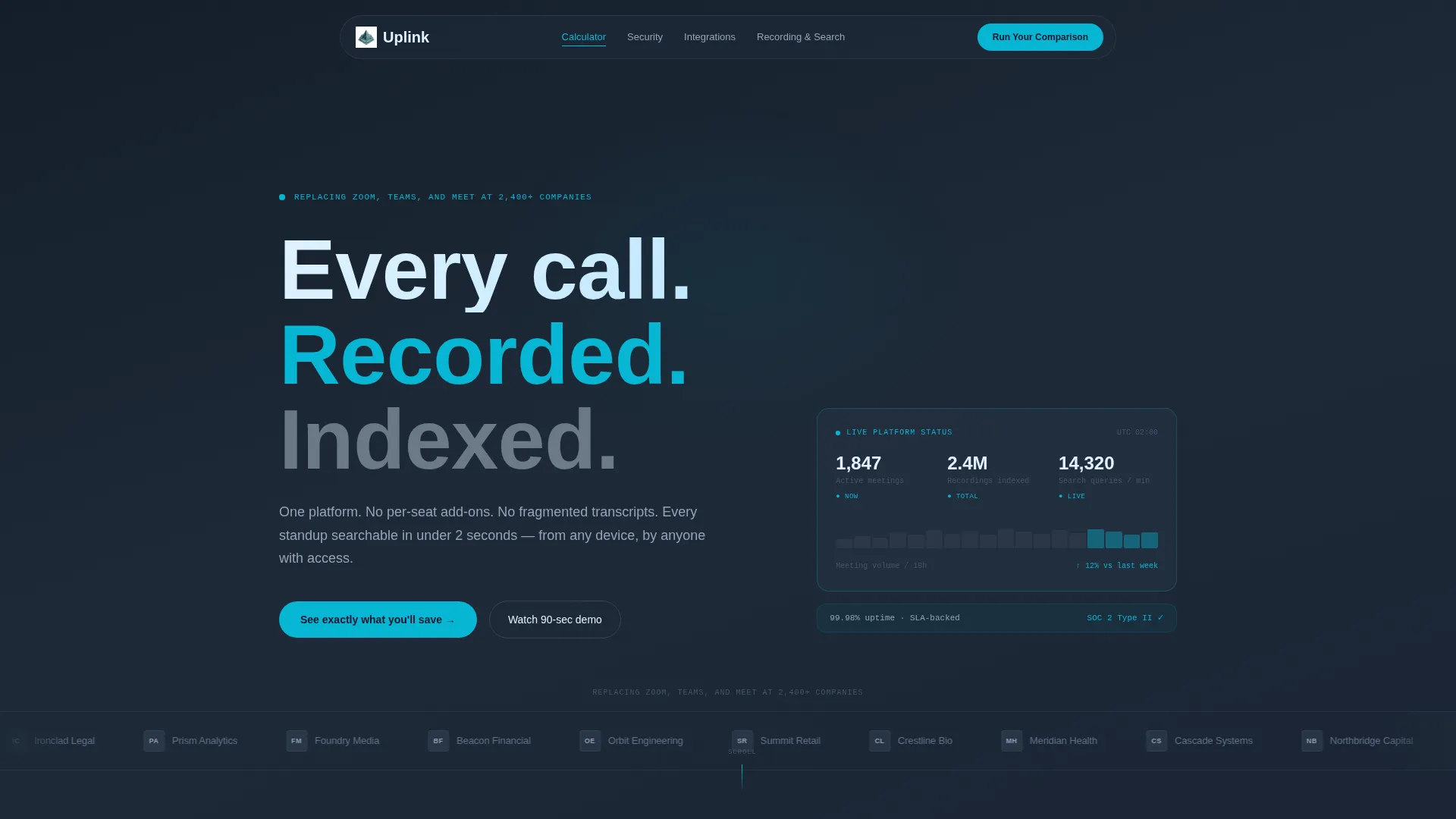 Video Conferencing Platform Landing Page Template