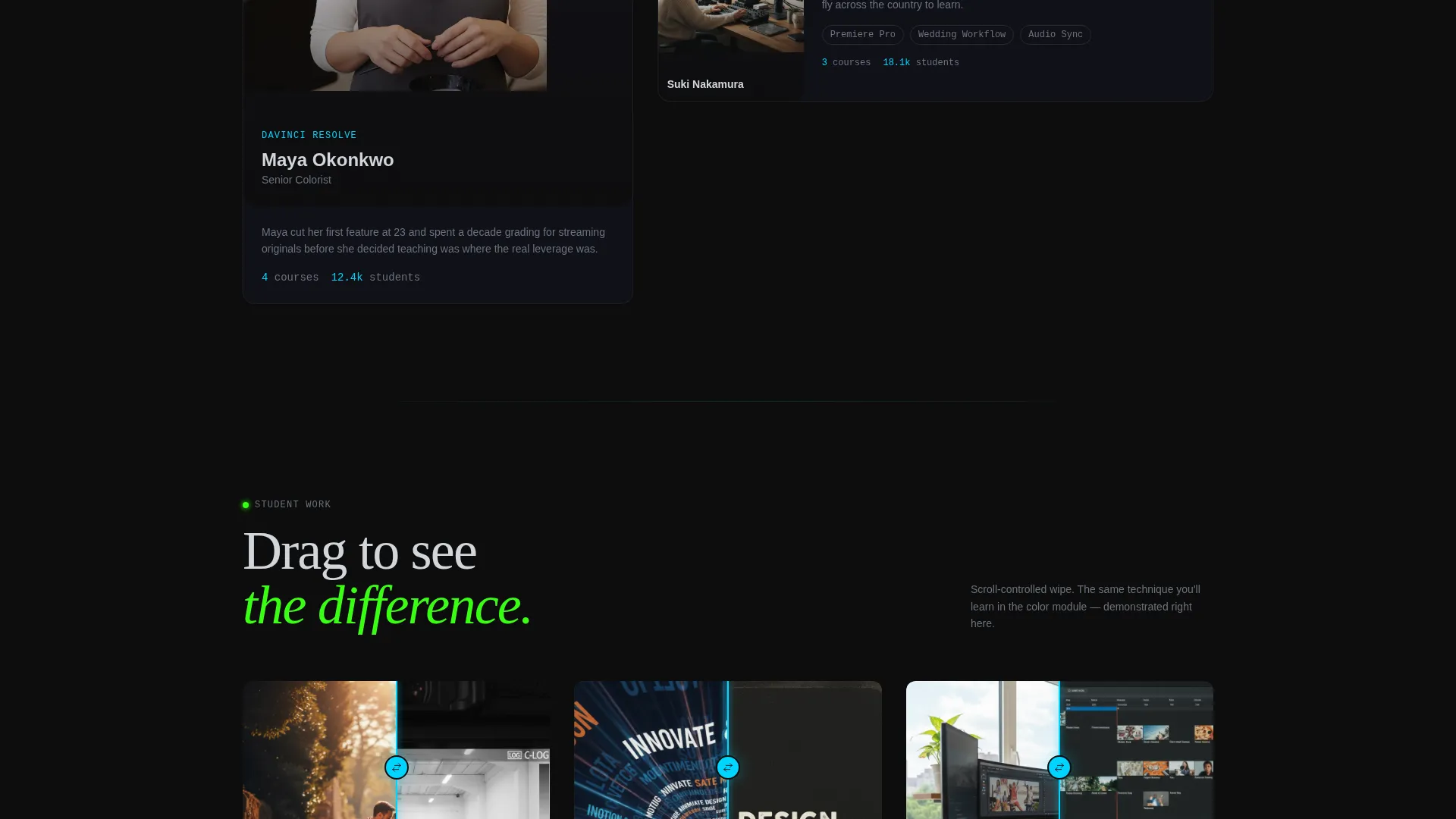 Video Tutorial Landing Page Template for Editors