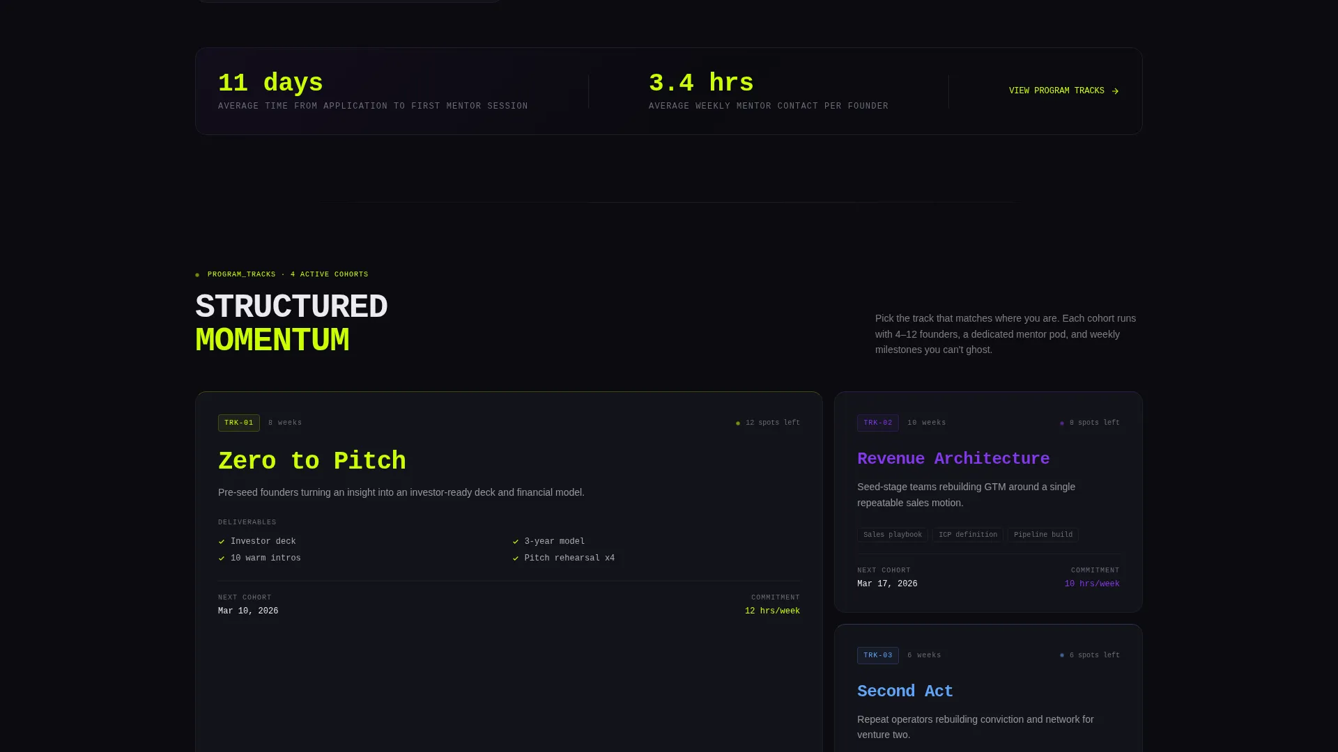 Virtual Accelerator Program Startup Directory Website Template