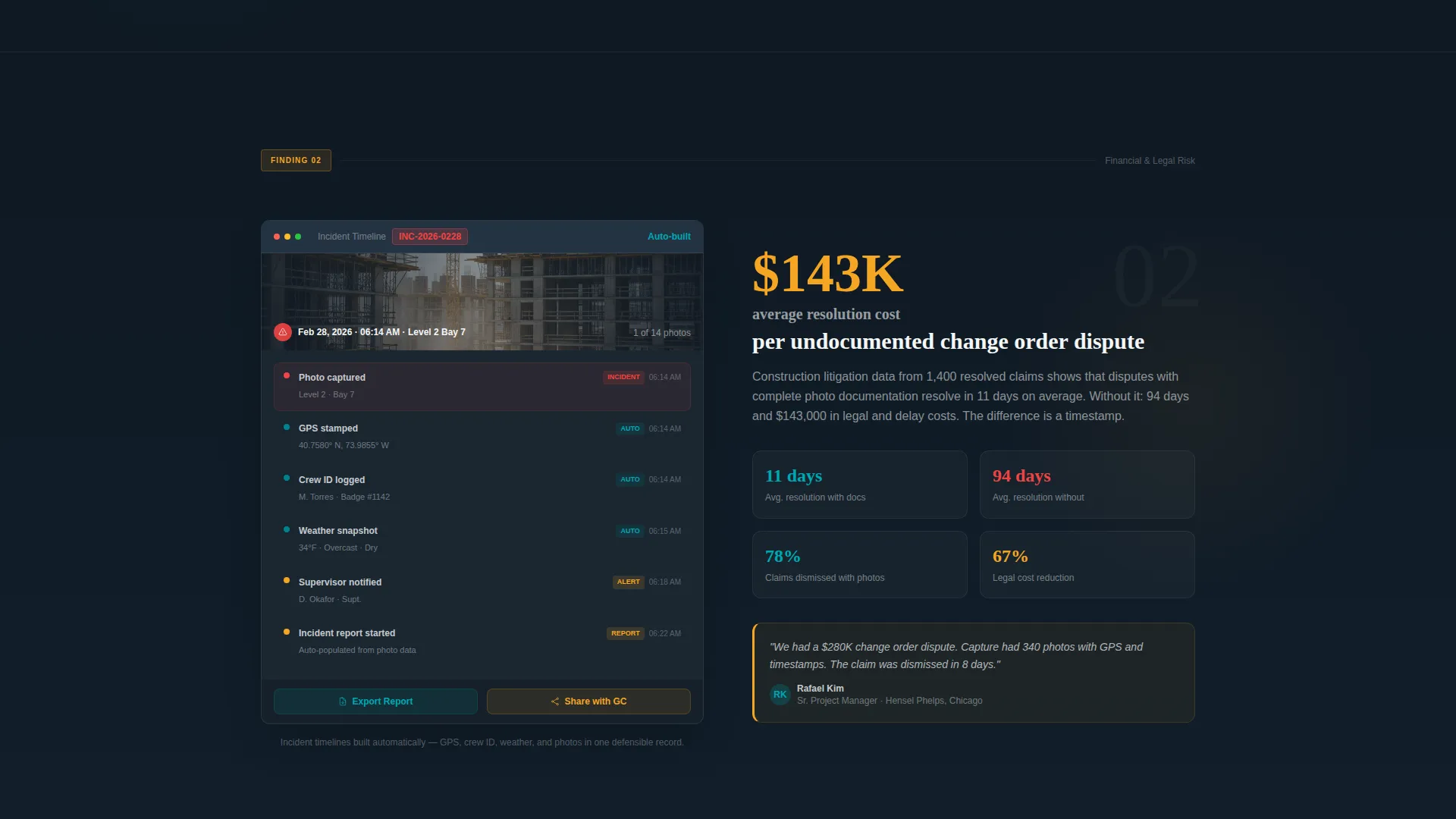 Jobsite Photo Documentation Landing Page Template