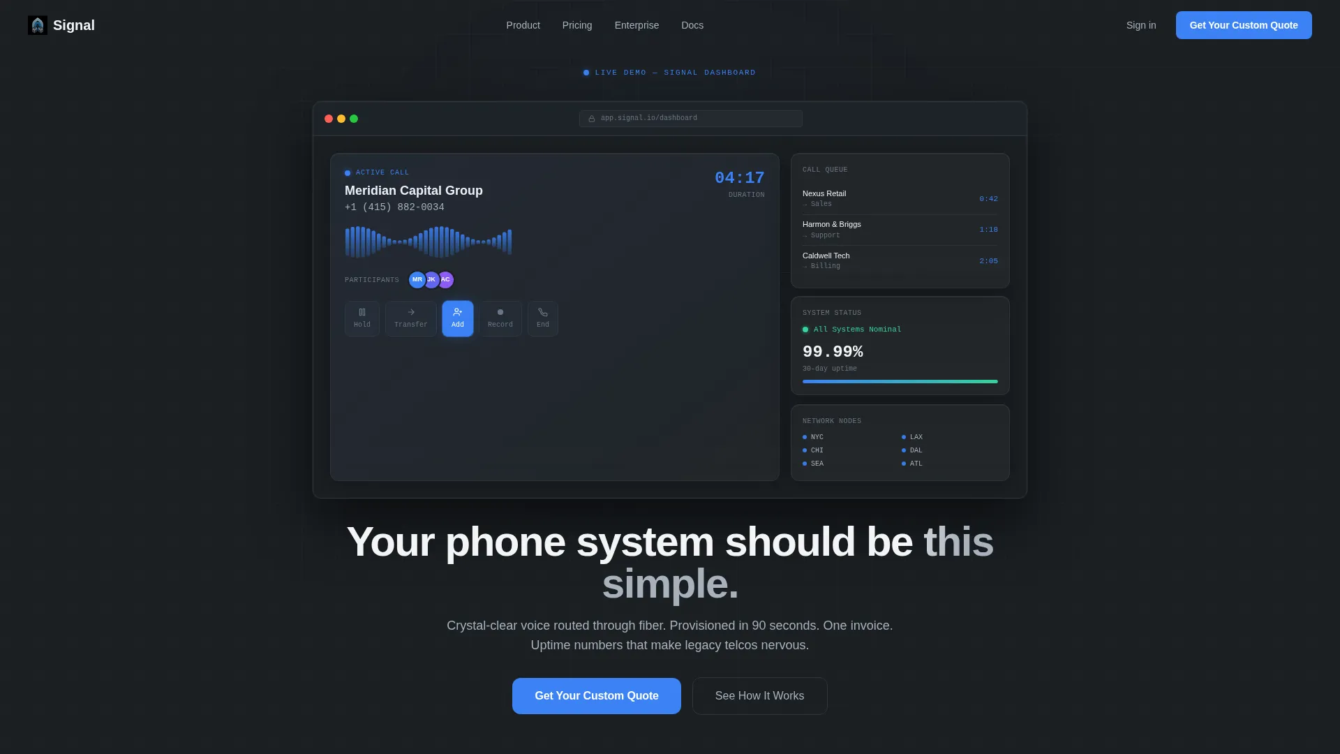 VoIP Landing Page Template for Lead Generation