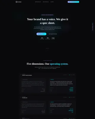 Voice & Tone Guide Consultancy Landing Page Template