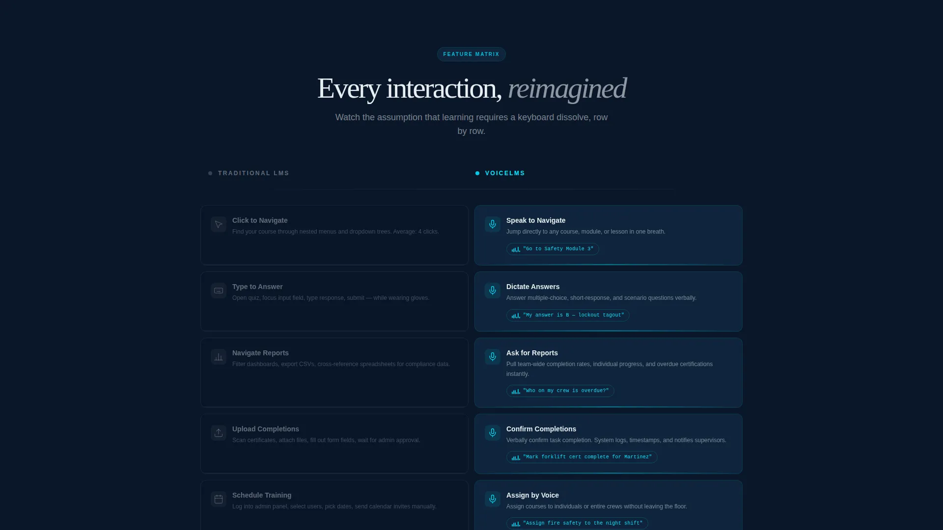 Voice-Activated LMS Landing Page Template
