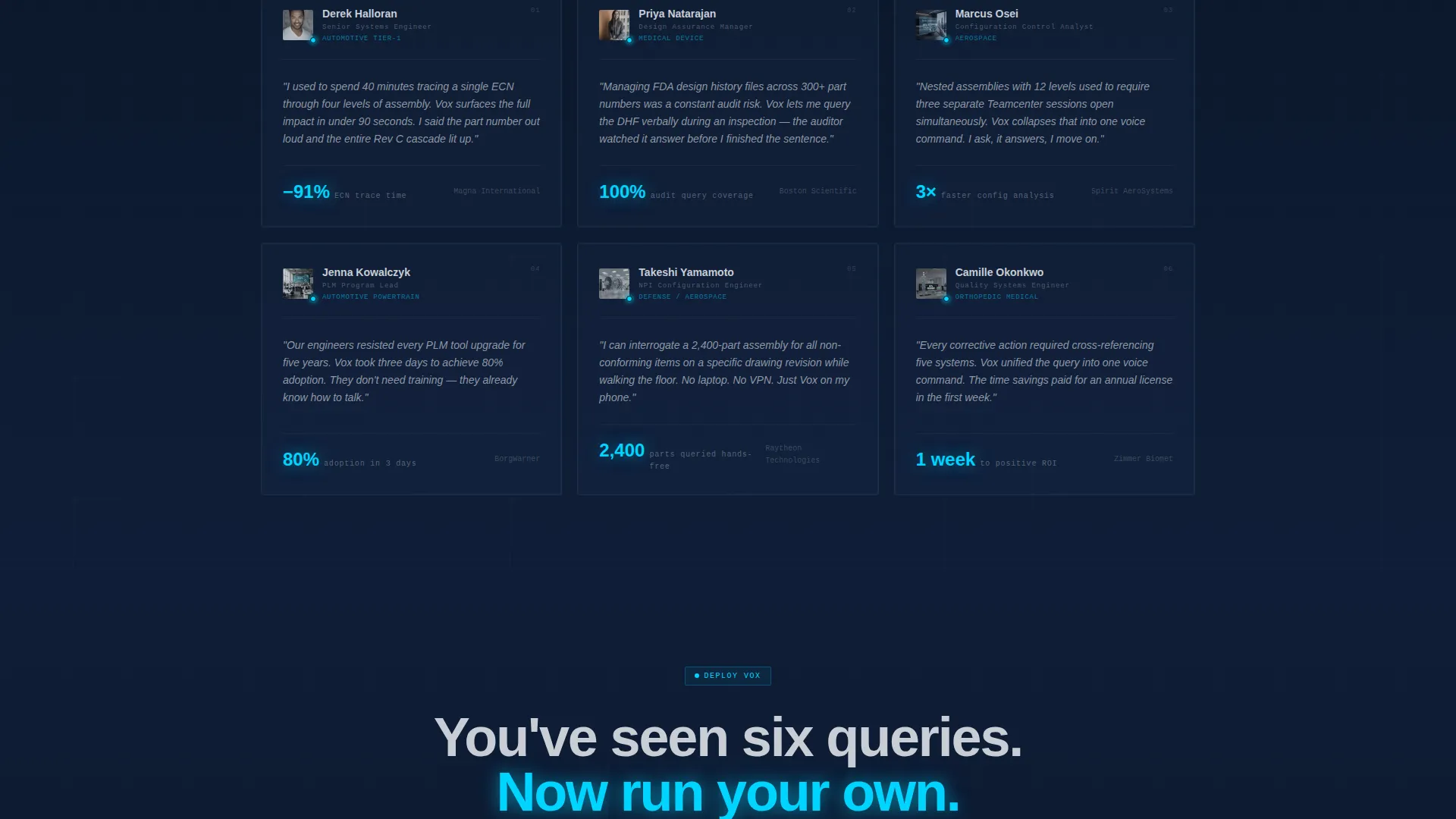 Voice-Activated PLM Landing Page Template