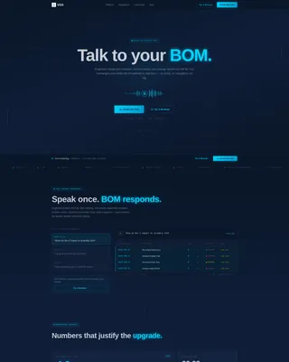 Voice-Activated PLM Landing Page Template