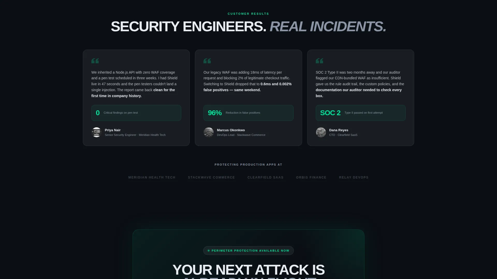 WAF Comparison Table Landing Page Template