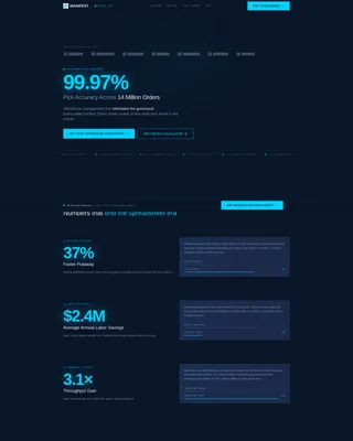 Warehouse Management System Landing Page Template