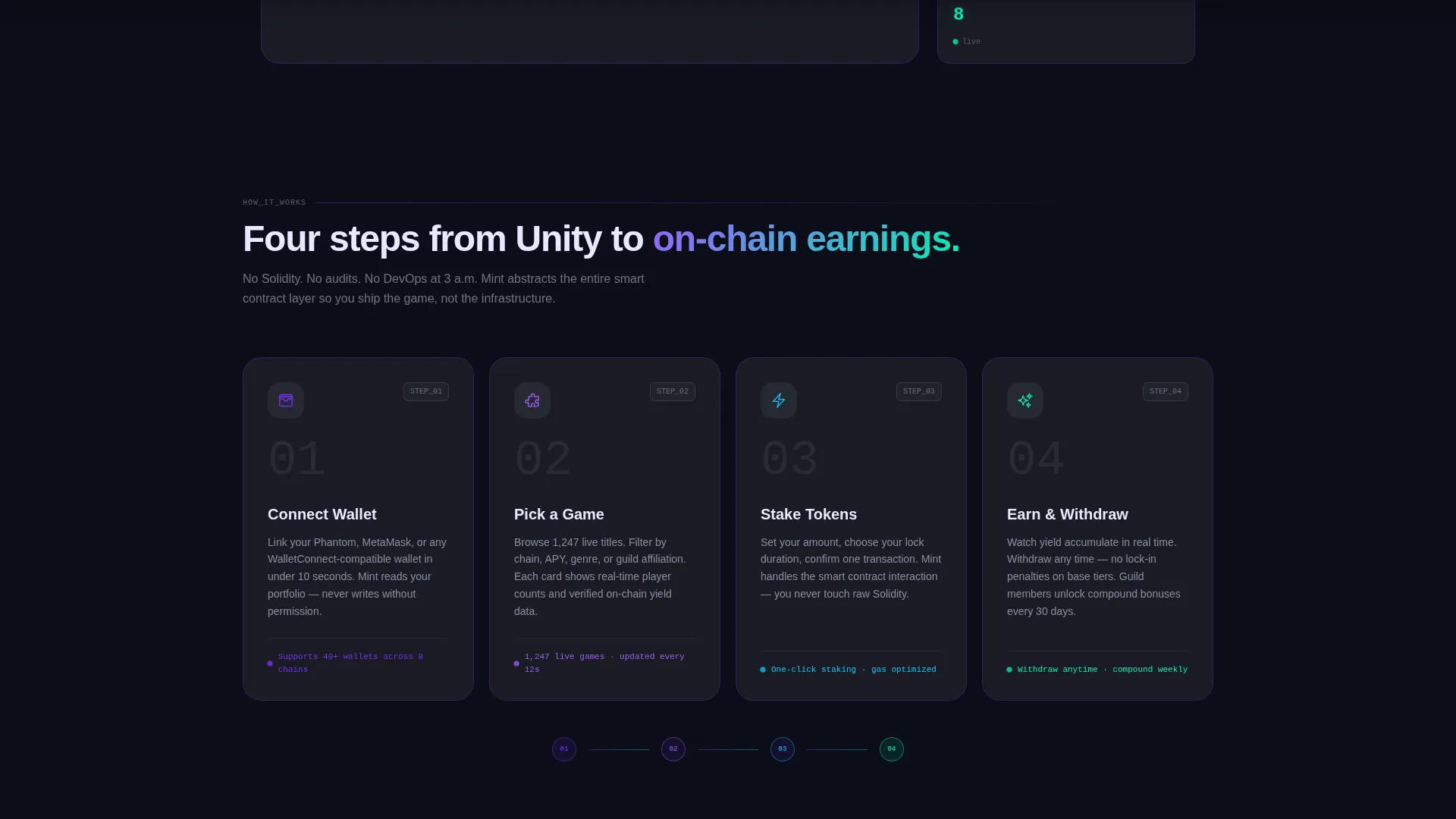 Web3 Gaming Landing Page Template with Yield Calculator