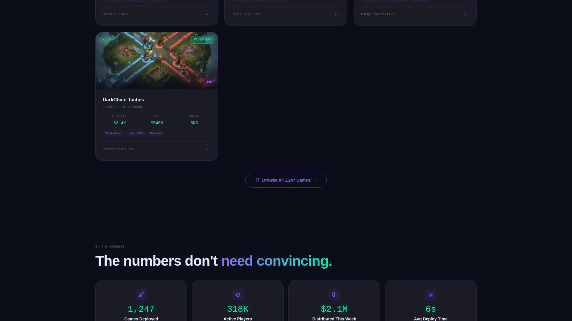 Web3 Gaming Landing Page Template with Yield Calculator