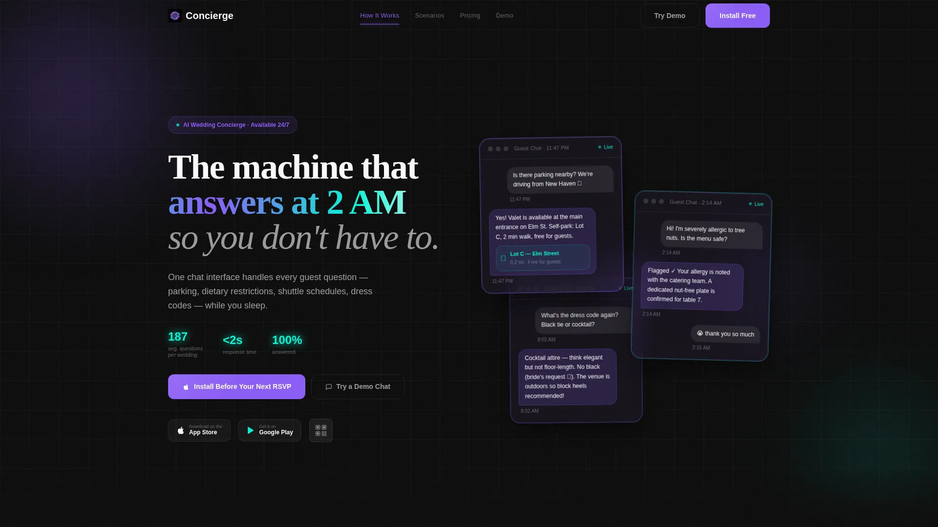 Wedding AI Chatbot Landing Page Template