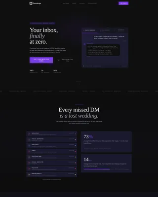 Wedding AI Customer Service Landing Page Template