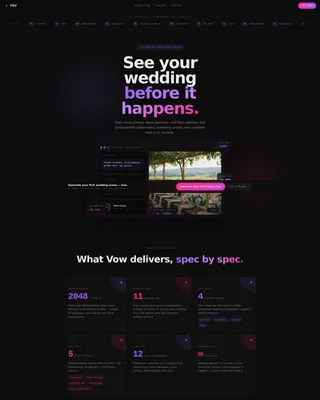 Wedding AI Image Generator Landing Page Template