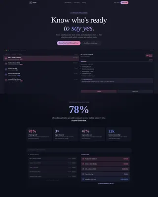 Wedding AI Lead Scoring Landing Page Template