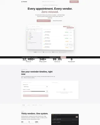 Wedding Appointment Reminder Landing Page Template