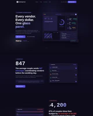 Wedding Client Portal Landing Page Template