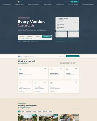 Wedding Vendor Directory Landing Page Template