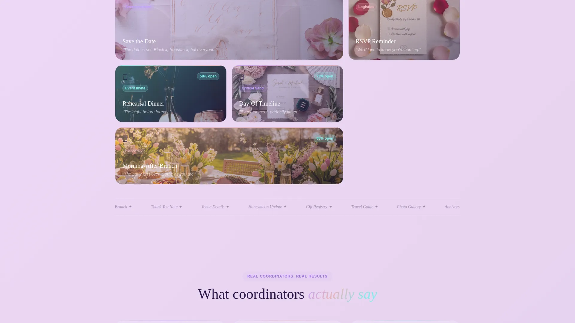 Sophisticated Wedding Planning Landing Page Template