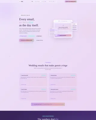 Sophisticated Wedding Planning Landing Page Template