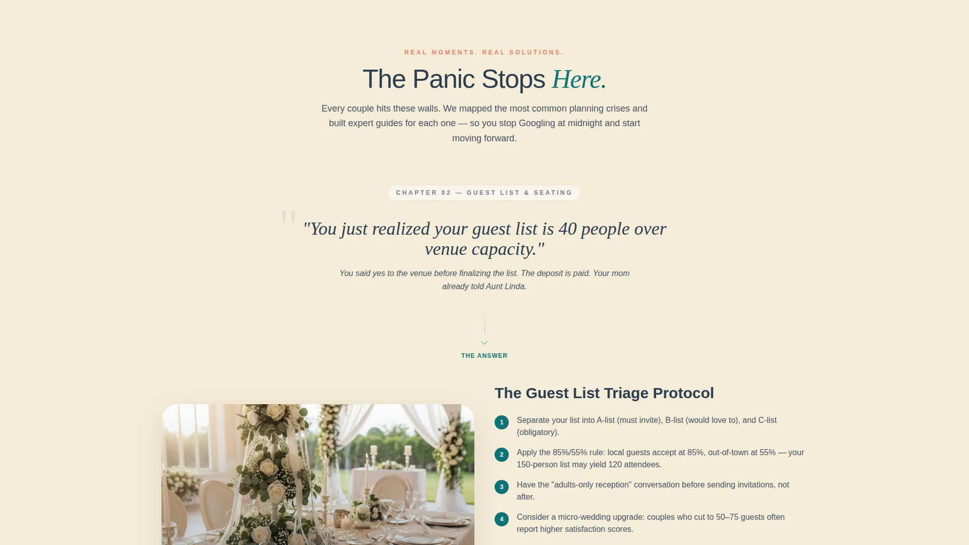 Elegant Wedding Knowledge Base Landing Page Template