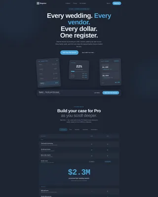 Wedding POS System Landing Page Template