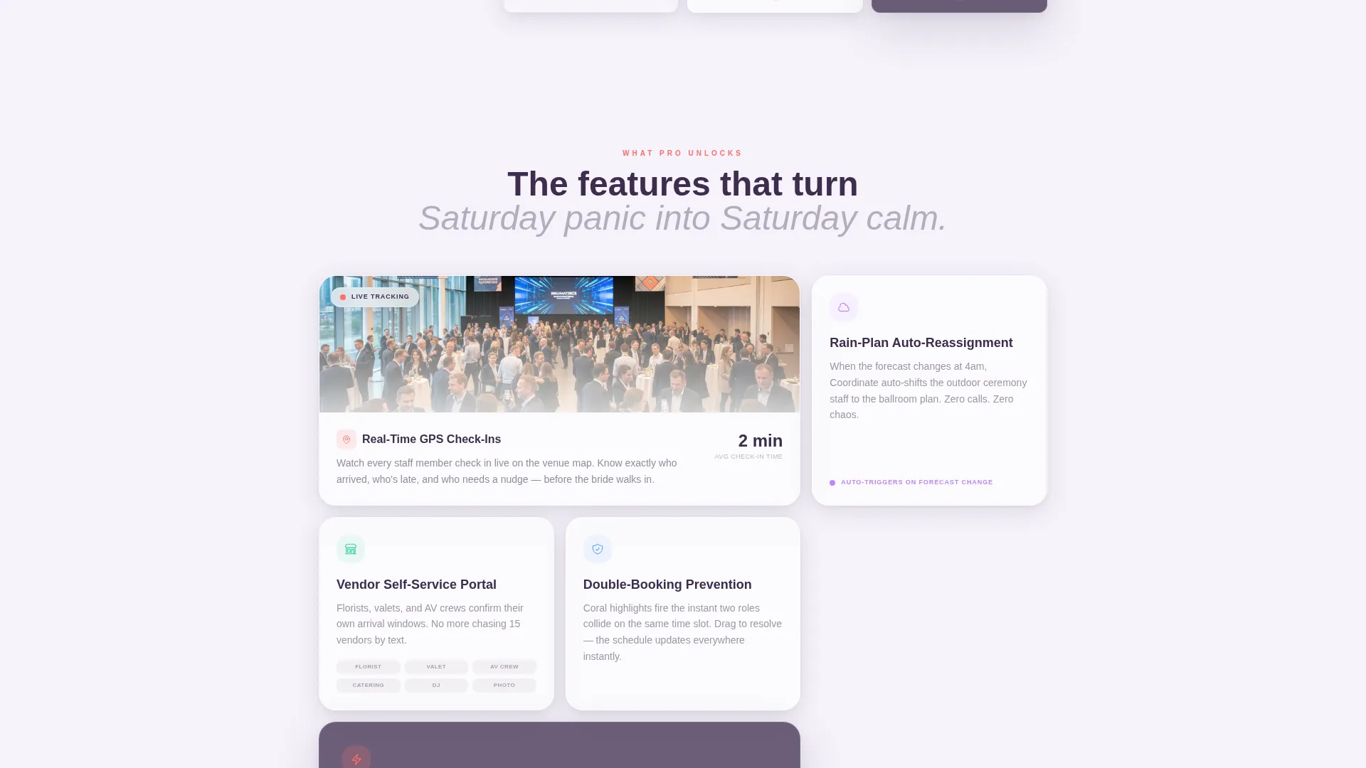 Wedding Staff Scheduling Landing Page Template