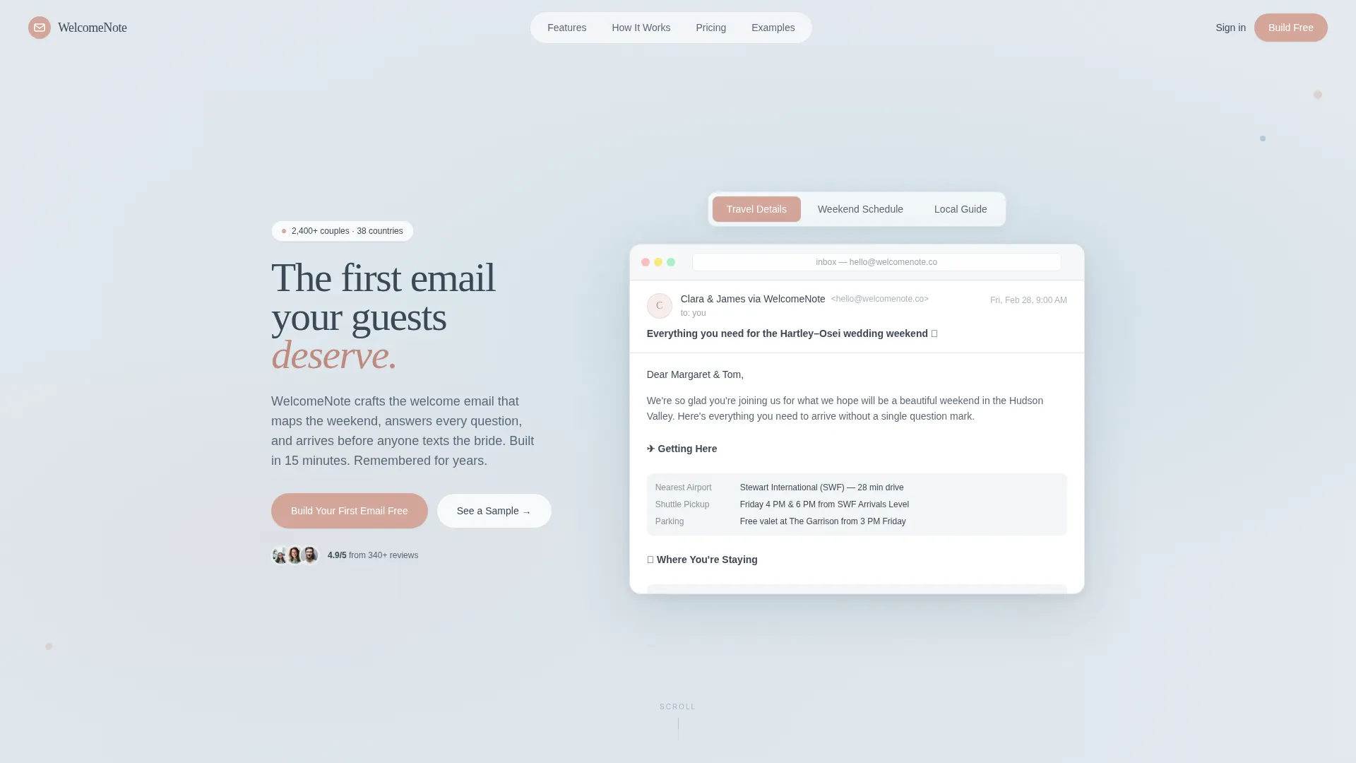 Elegant Wedding Landing Page Template