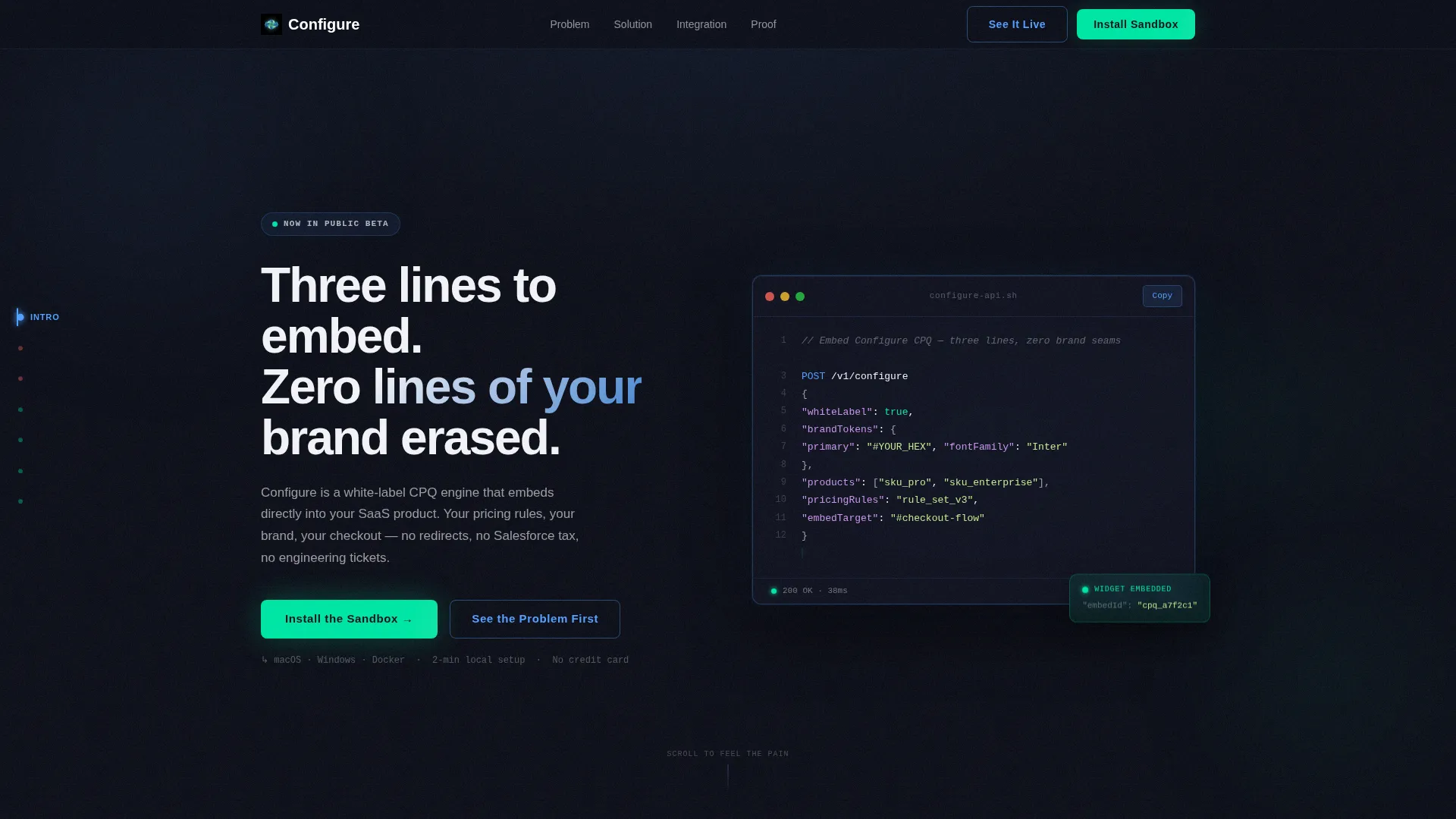 White-Label CPQ Landing Page Template