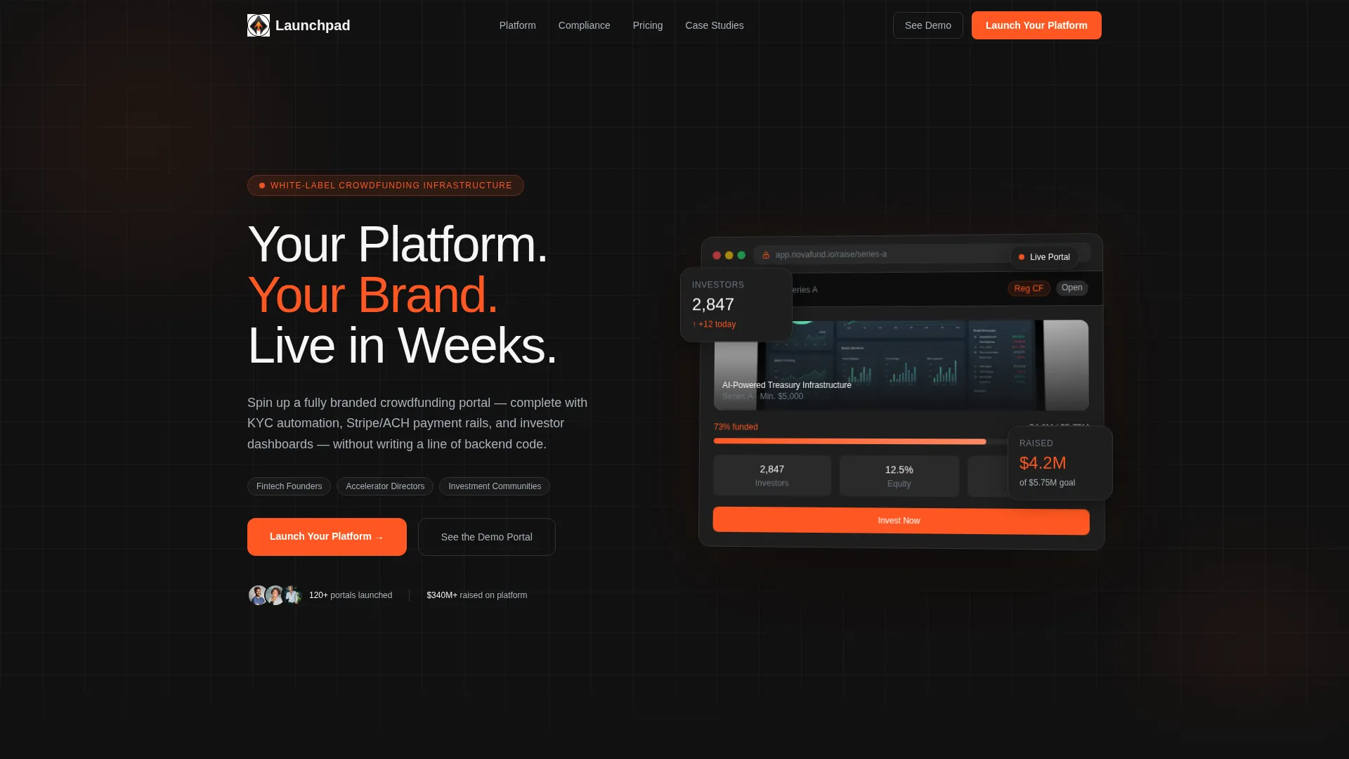 Crowdfunding Platform Landing Page Template