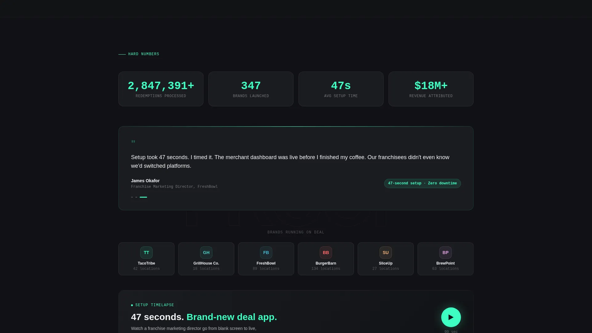 White-Label Deal & Coupon Platform Landing Page