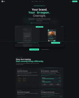 White-Label Deal & Coupon Platform Landing Page