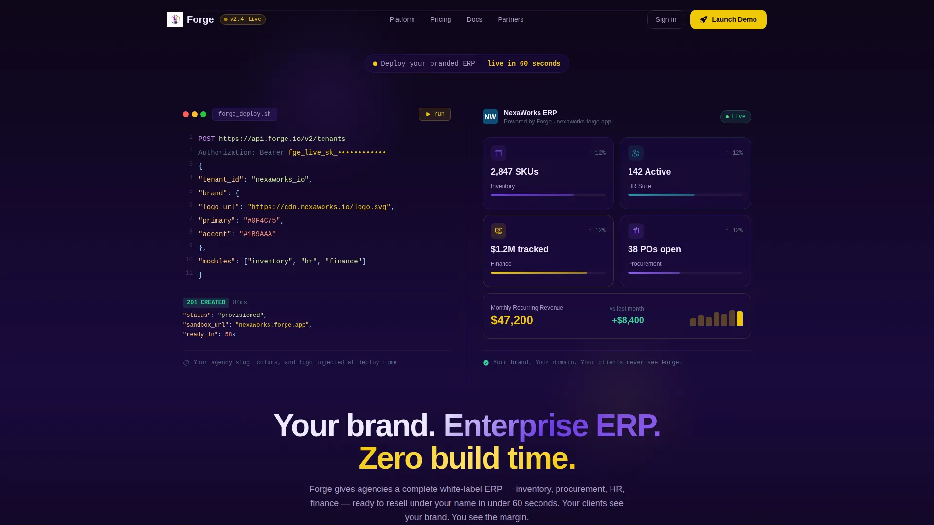 High-Converting ERP Landing Page Template