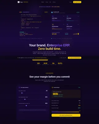 High-Converting ERP Landing Page Template