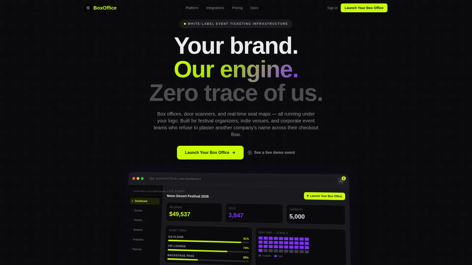 Event Ticketing Platform Landing Page Template