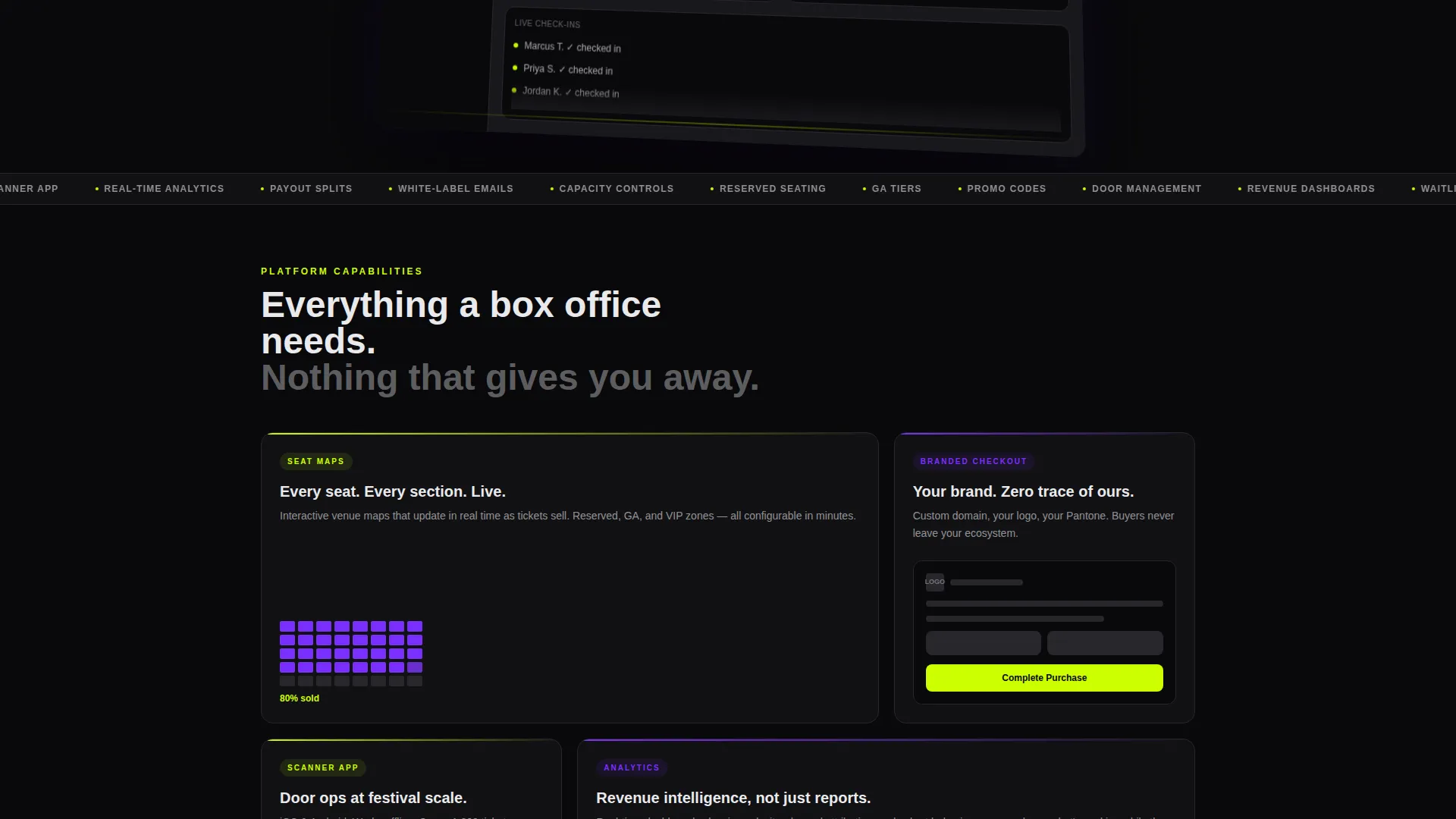 Event Ticketing Platform Landing Page Template