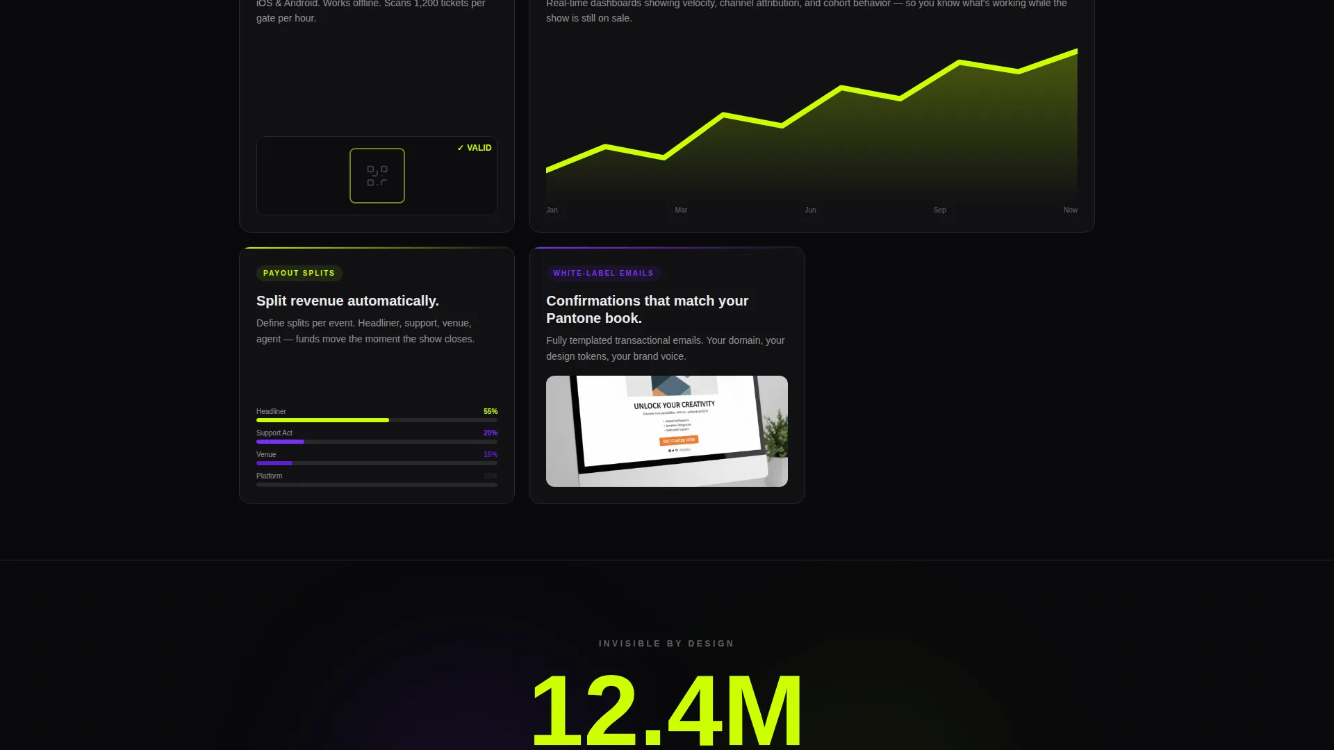 Event Ticketing Platform Landing Page Template