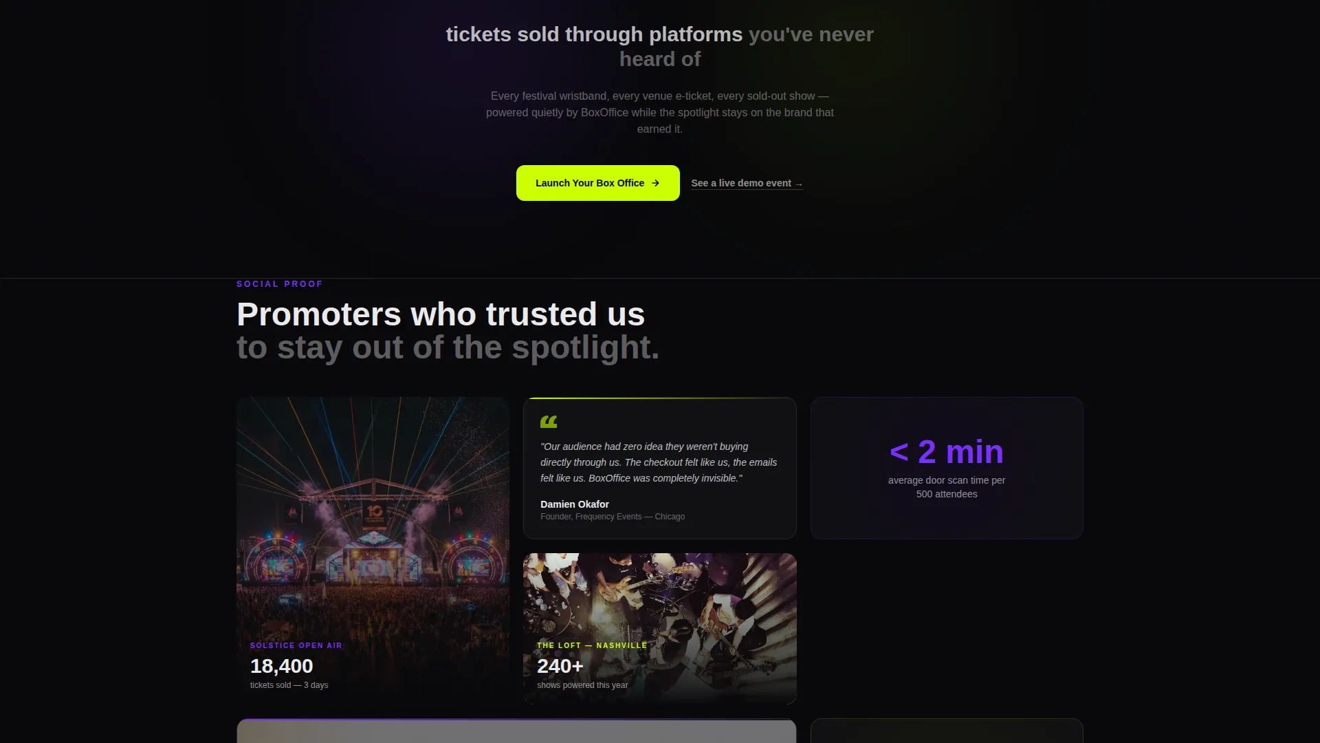Event Ticketing Platform Landing Page Template