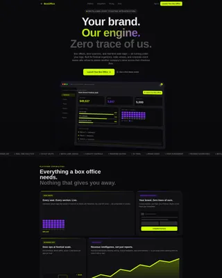Event Ticketing Platform Landing Page Template