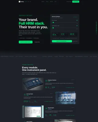 White-Label HRM Platform Landing Page Template