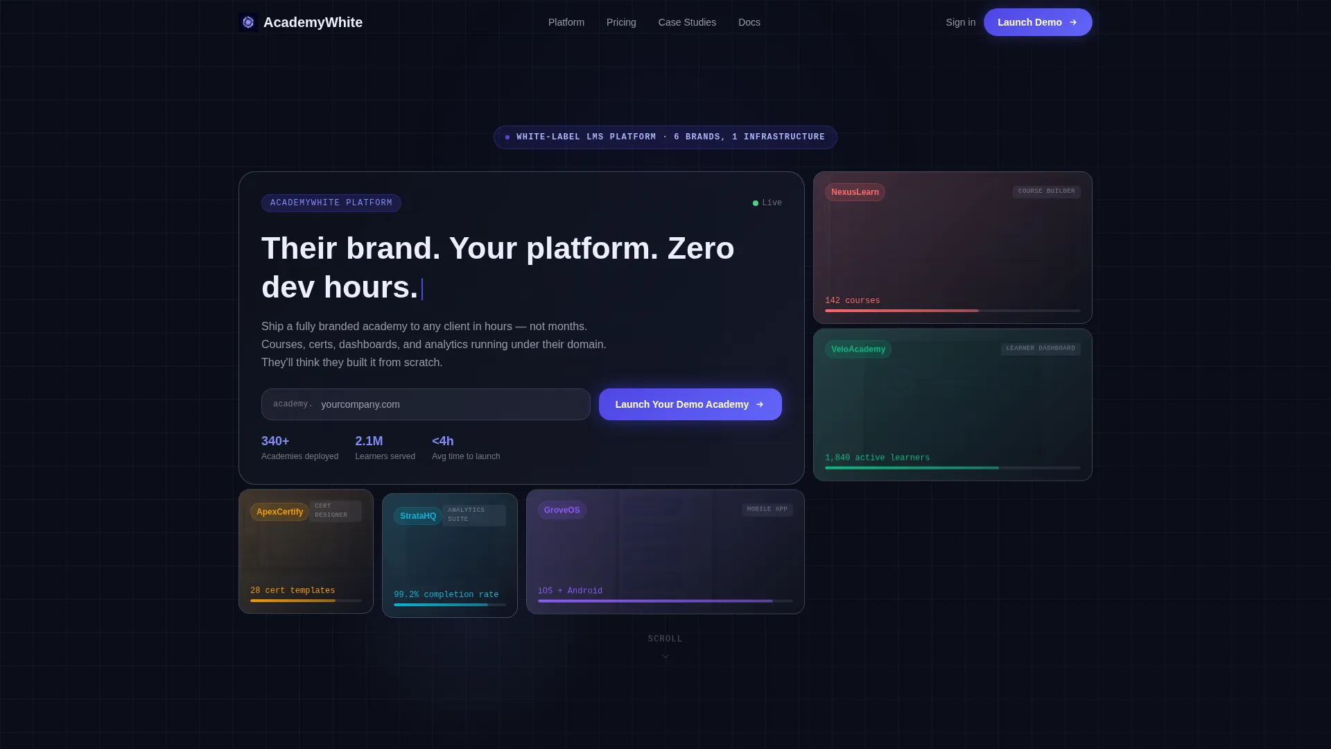 LMS Landing Page Template | Bento Grid