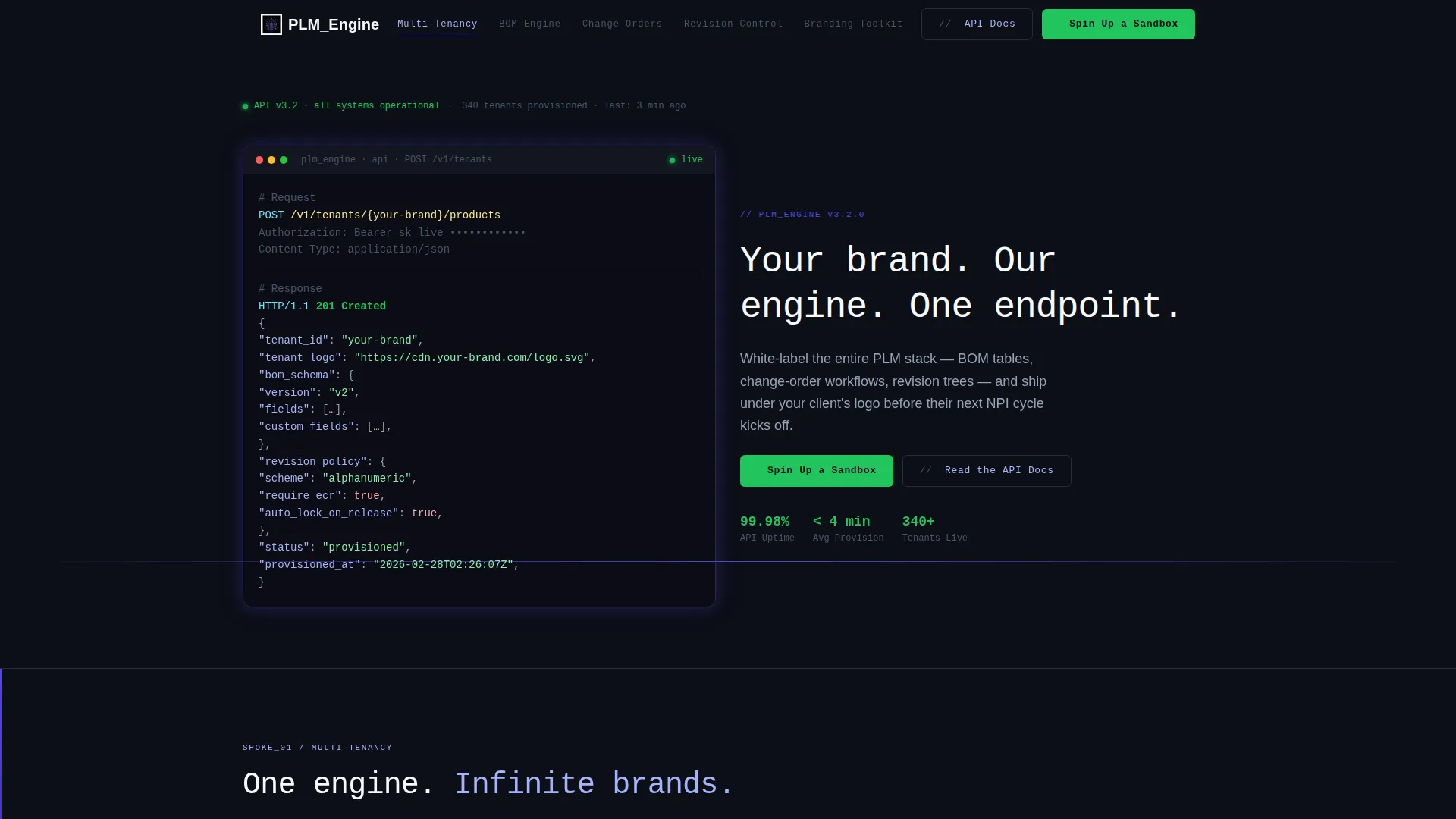 White-Label Landing Page Template, Electric Indigo
