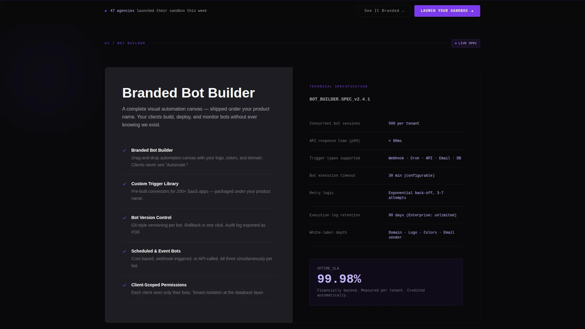 White-Label RPA Landing Page Template