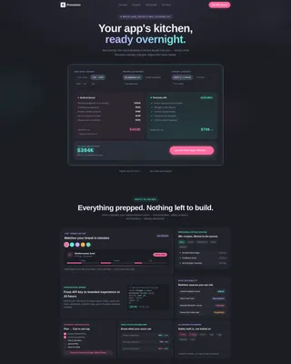 White-Label Meal Planning App Landing Page Template