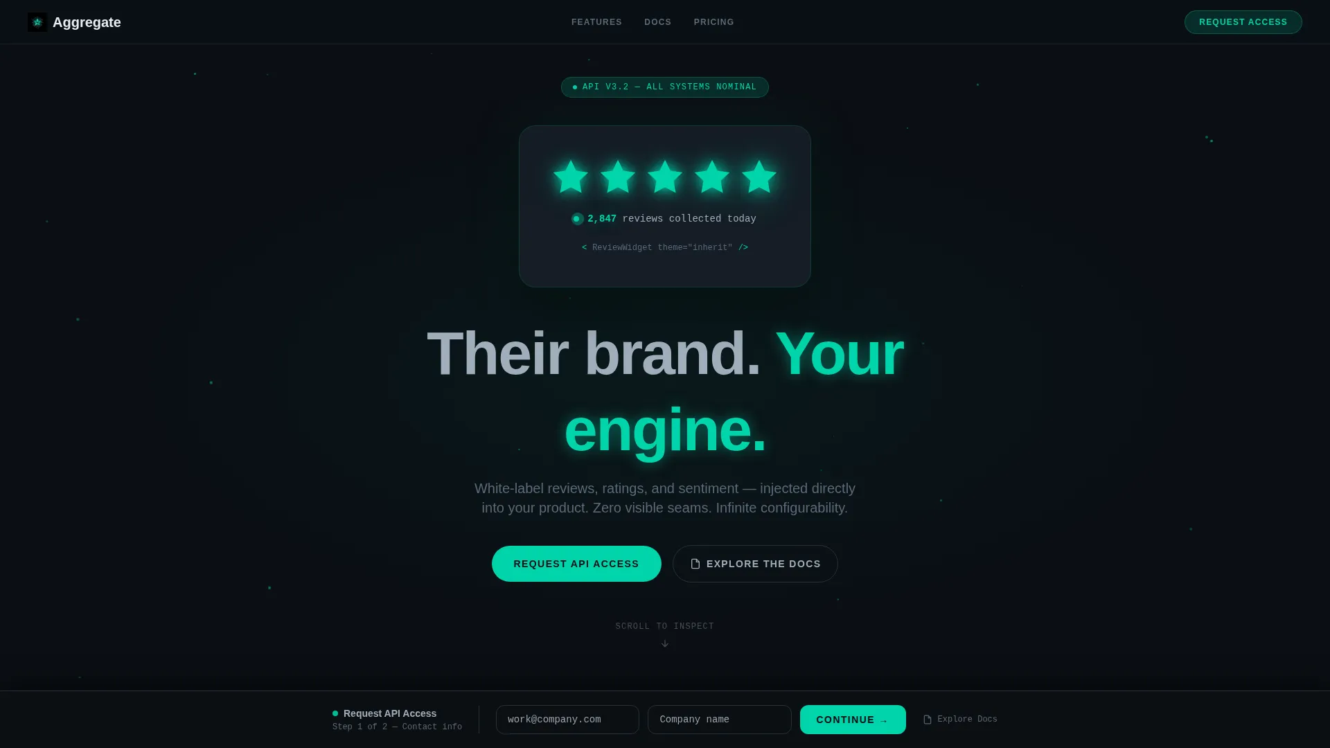 White-Label Review & Rating Platform Landing Page