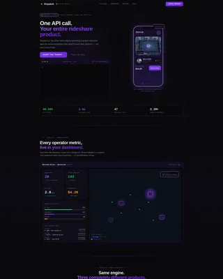 White-Label Rideshare Platform Landing Page Template