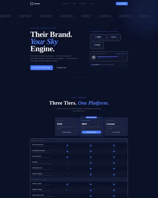 White-Label Astronomy App Landing Page Template