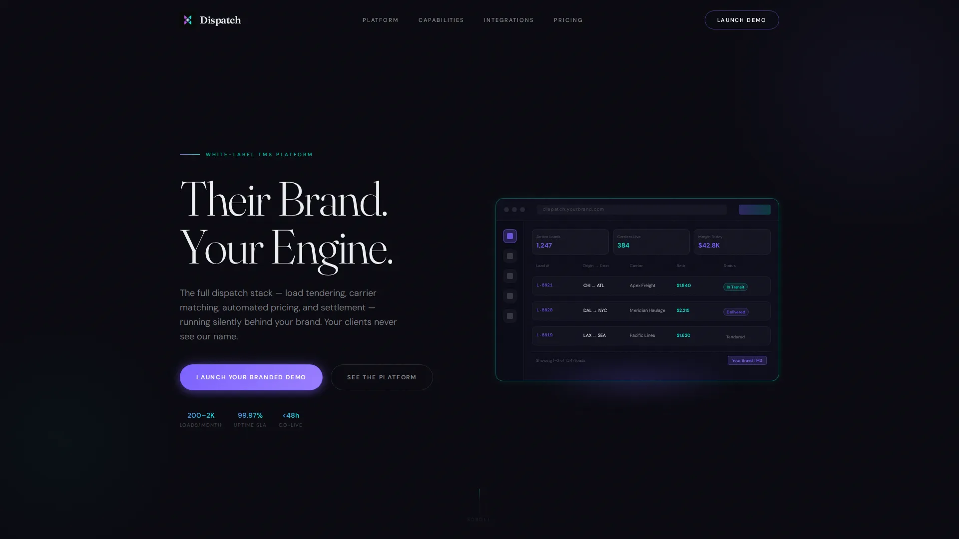 White-Label TMS Landing Page Template