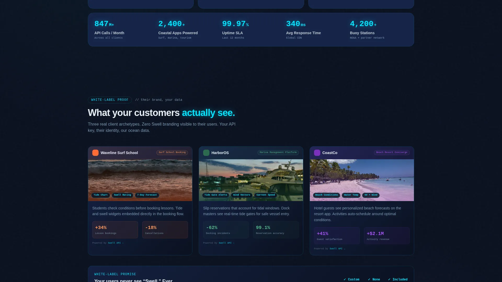 White-Label Tide & Surf Forecast Landing Page Template