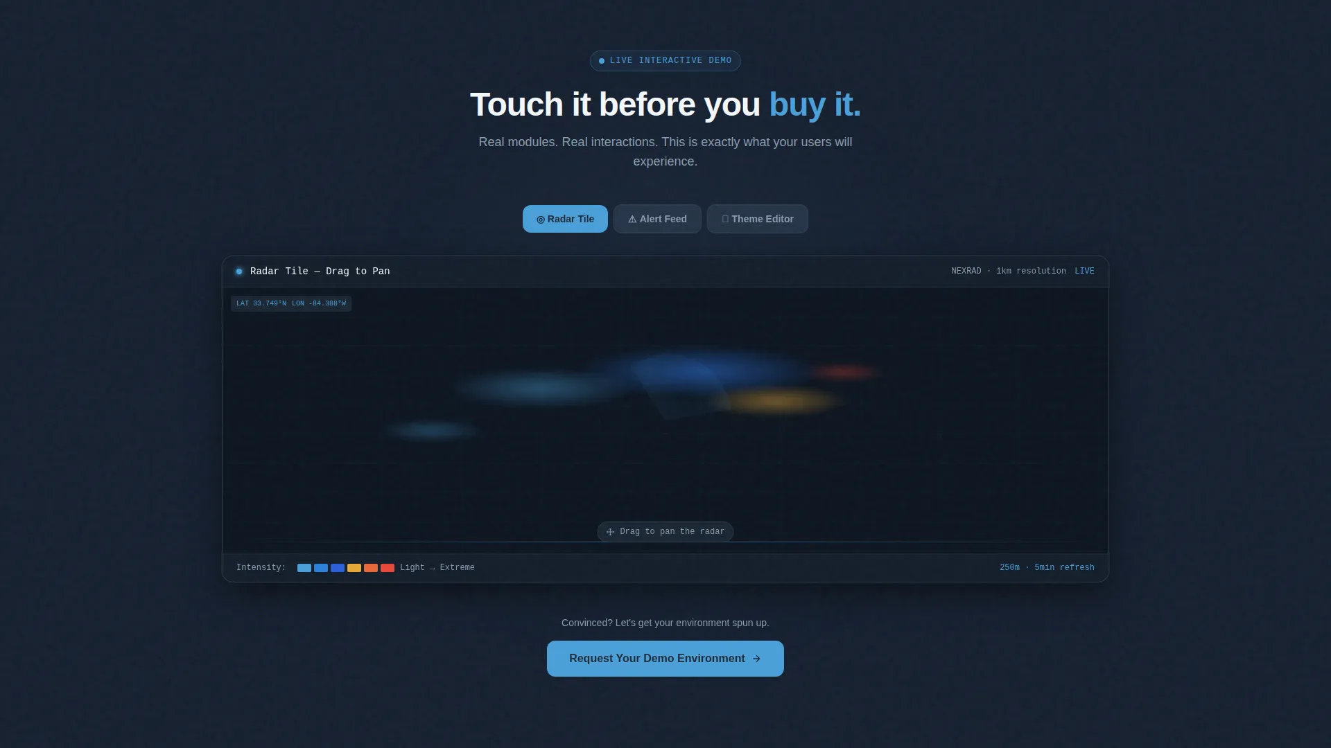 White-Label Weather Platform Landing Page Template