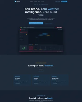 White-Label Weather Platform Landing Page Template