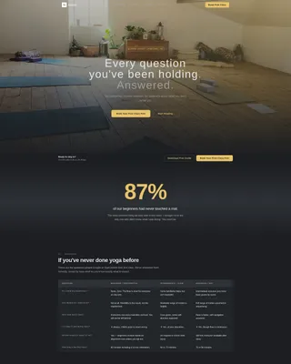 Yoga Studio Specialist Booking Website Template
